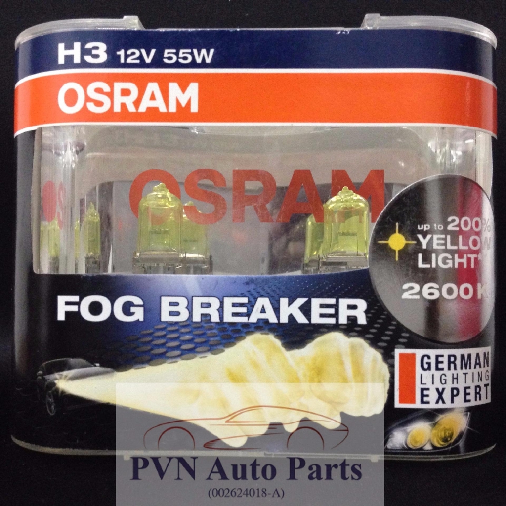 GENUINE OSRAM Fog Breaker H3 (1 Pair/ 1 Set) (6 Months Warranty) Yellow ...