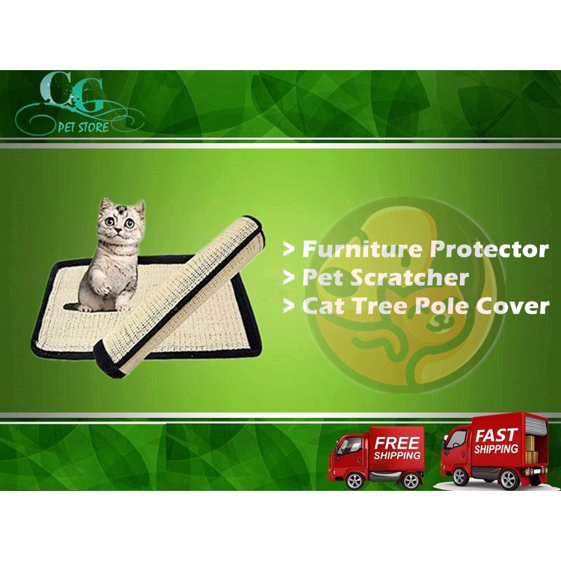 Cat Scratcher Replacement for Cat Tree Natural Sisal Fabric Pole Mat