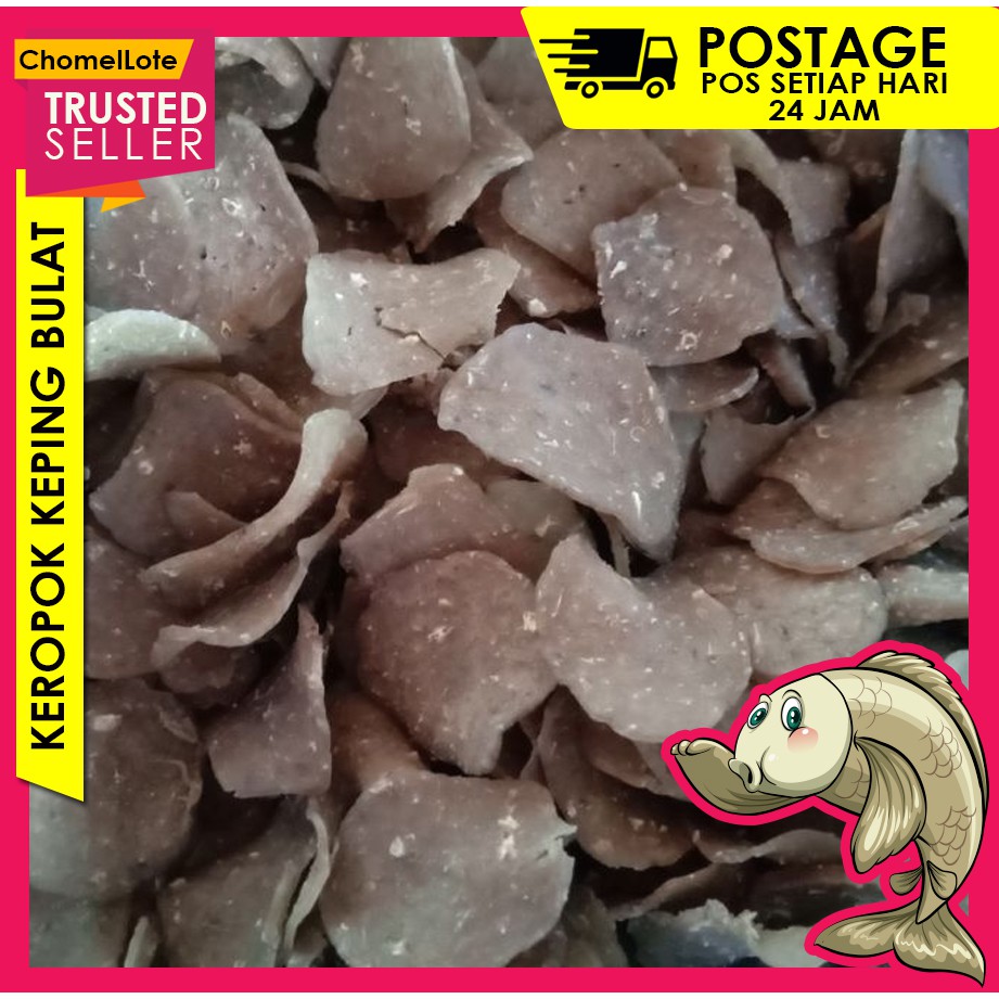 Keropok Keping Terengganu Bulat, Tidak Gatal Kembang Besar 500Gram ...