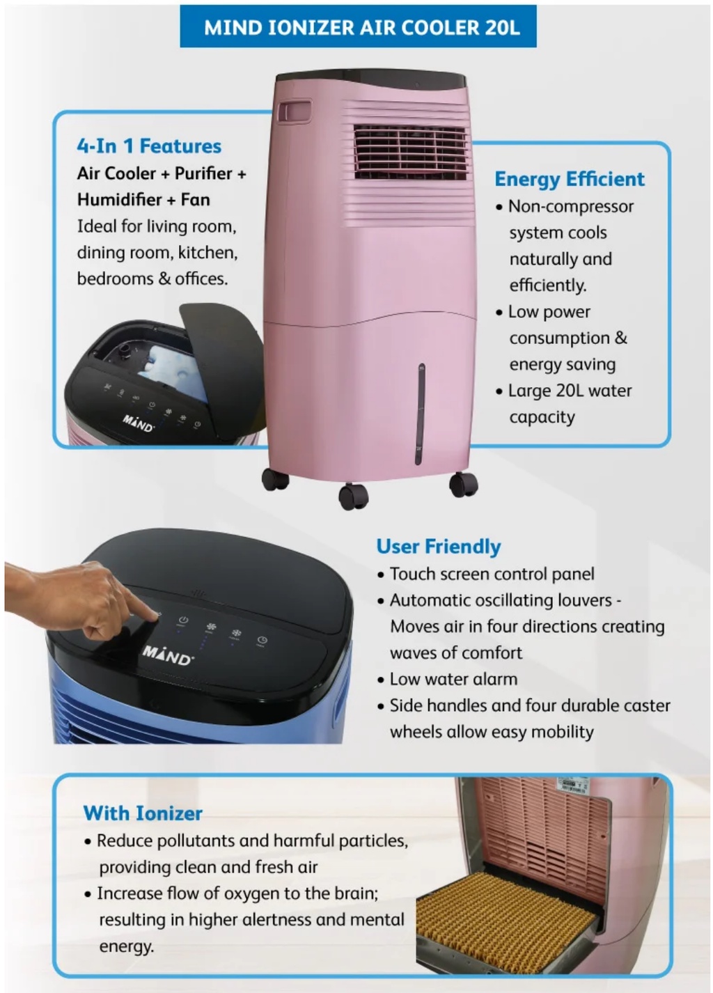 Mind 4 in 1 sales air cooler