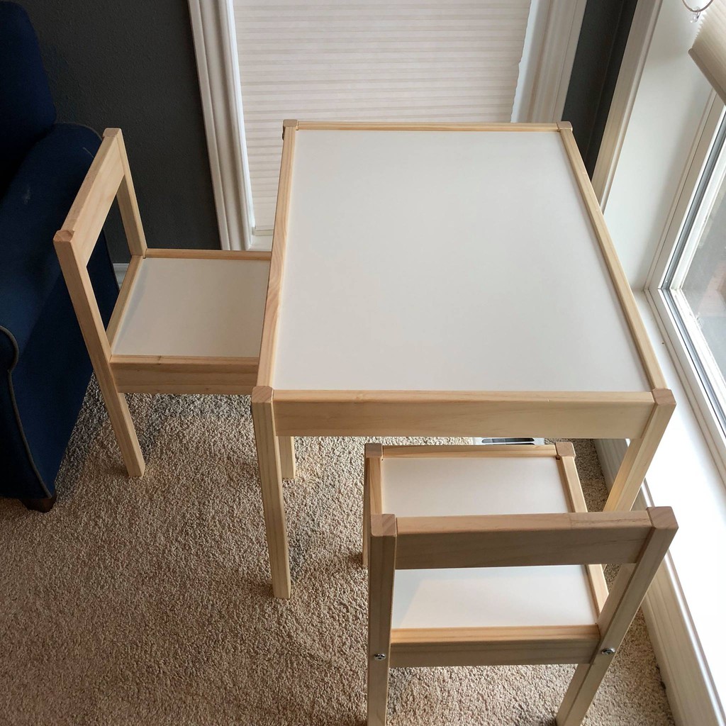 (READY STOCK) Ikea LATT Kids/Children's Table with 2 Chairs Set / set ...