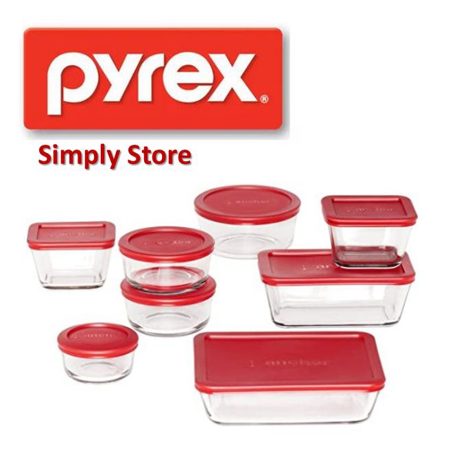 Pyrex Simply Storage / glass storage with lid ( Red/ Blue) 💥HOT ITEM💥 ...