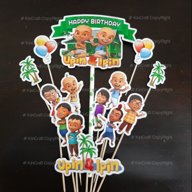 Hot Item Cake Topper Birthday Upin Ipin Set B Shopee Malaysia 