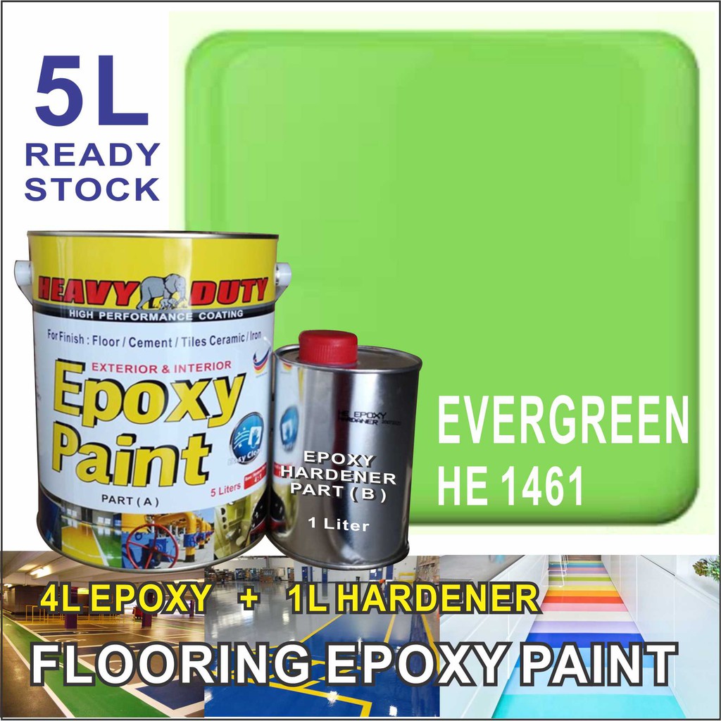 EVERGREEN HE1461 ( 5 Liter HEAVY DUTY EPOXY ) Two Pack Epoxy Floor