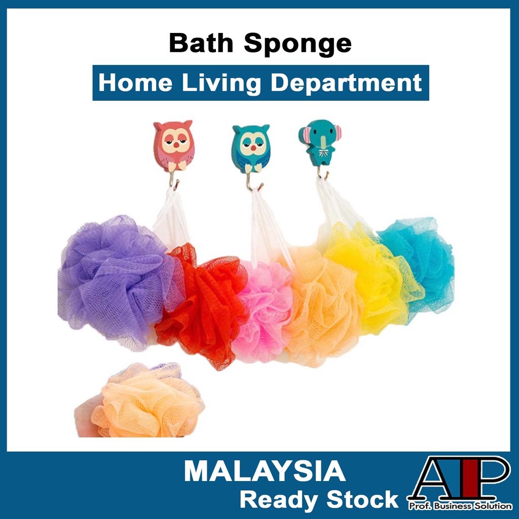 Bath🧼 Bath Shower Sponge Loofahs Mesh Pouf Shower Ball Shower Sponge ...