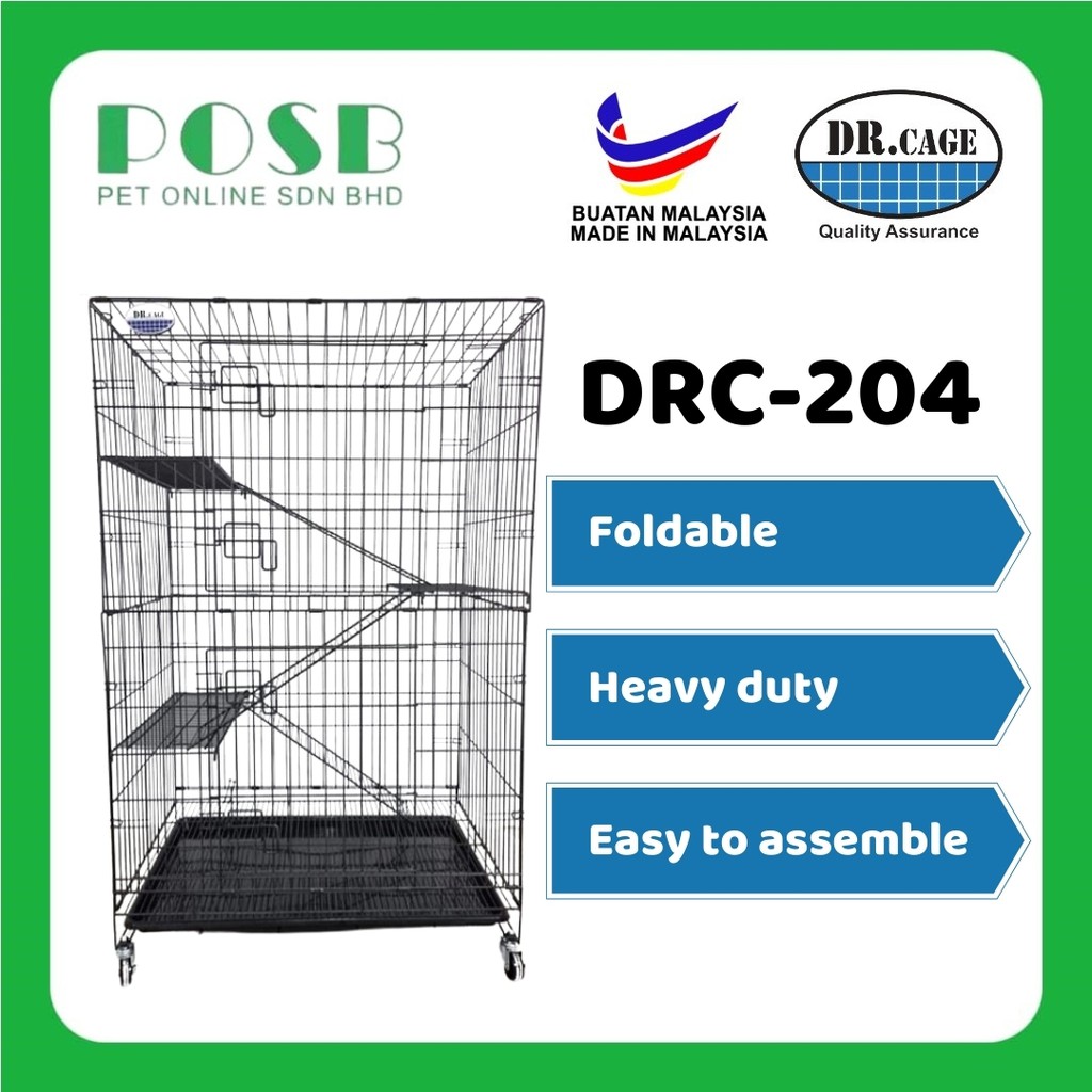 DR.CAGE DRC204 2 Level Pet Cages Wrought Iron with Powder Coating