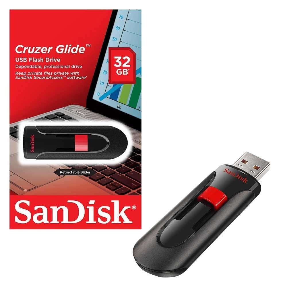 SanDisk Cruzer Glide USB3.0 Flash Drive (32GB) + Pioneer DJ Lanyard |  Shopee Malaysia