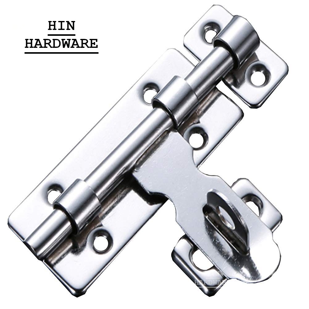 HIN Quality Stainless Steel Sliding Door Lock Barrel Bolt Latch Gate Safety Lock Stainless Steel Pad Bolt 4 6 8 Shopee Malaysia