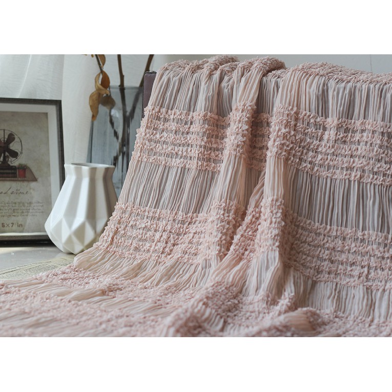 Premium Pleated Chiffon Fabric with Ruffle Details / Kain Chiffon Ropol ...