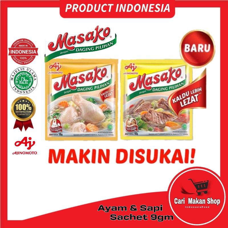 Cap Masako Perisa Ayam & Sapi 9gm Sachet Ajinomoto Royco Bumbu Sasa ...