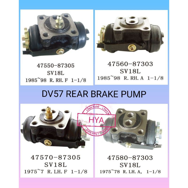 DAIHATSU DELTA DV57, LAND CRUSEI HJ45 FRONT / REAR BRAKE PUMP (1SET ...