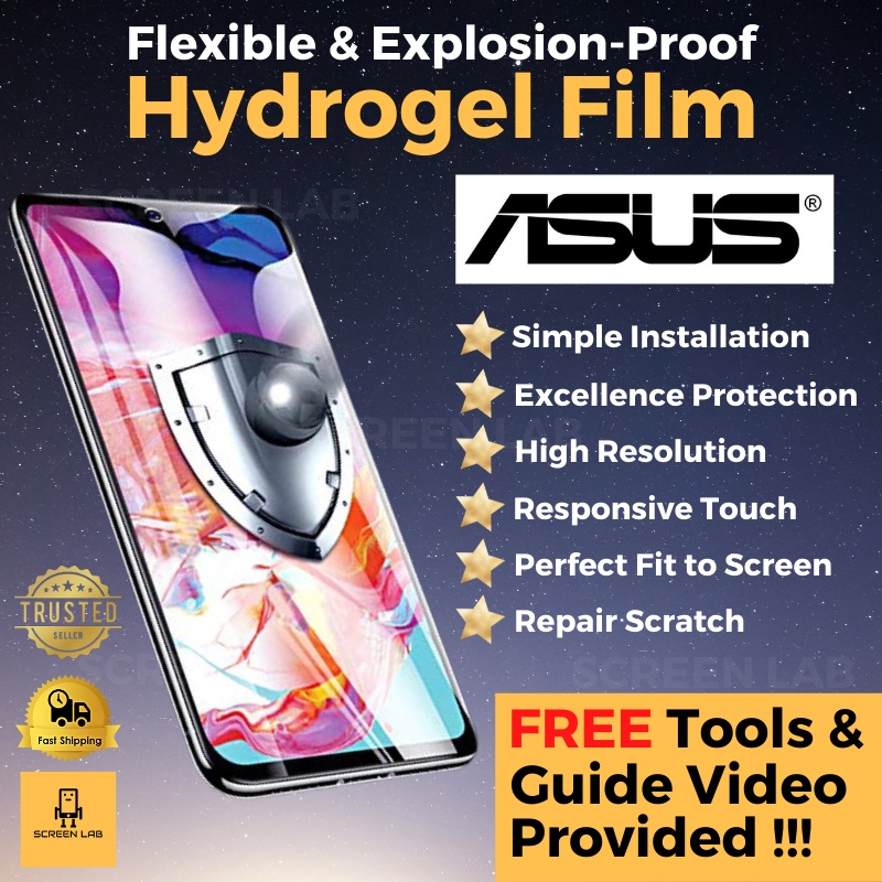 Asus Hydrogel Screen Protector ZenFone 7 7Pro 6 5Q 5Z 5Selfie 4 4Max