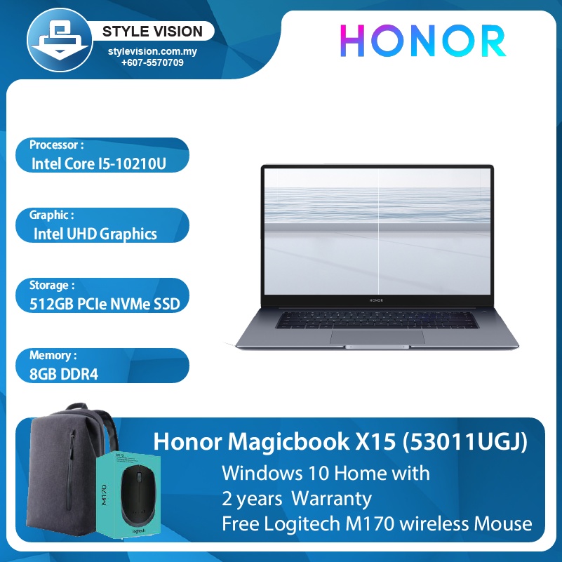 Honor Magicbook X15 (53011UGJ) (I5-10210U/8GB/512GB/15.6"FHD/Window10 ...