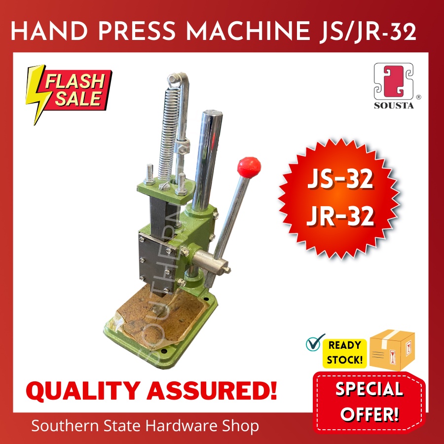 Hand press machine Manual Square/Round press machine/Mesin Tampal JS16 ...