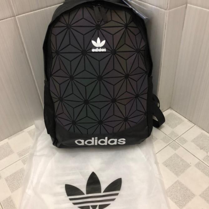 Adidas reflective backpack men s backpack code 1385 Shopee Malaysia