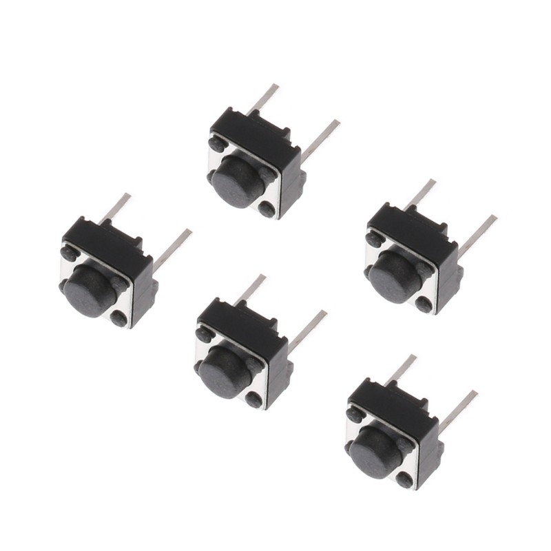 WER 100 Pcs 6x6x5mm 2 Pin Micro Momentary Push Button Tactile Switch ...