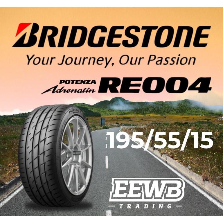 POSTAGE) 195/55/15 BRIDGESTONE POTENZA ADRENALIN RE004 NEW CAR 