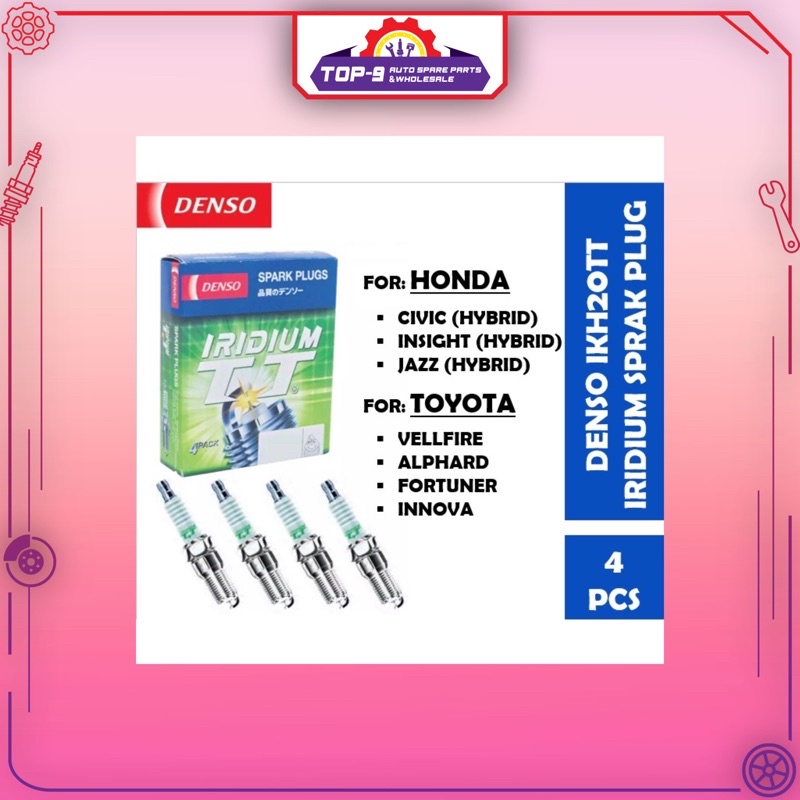 100% ORIGINAL】DENSO Iridium Power IKH20TT Spark Plug For Honda Civic ...