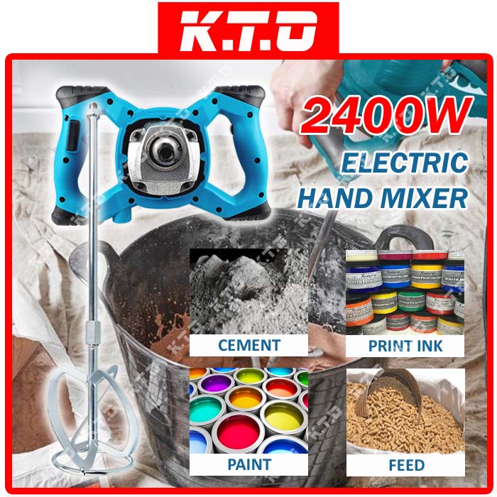 KTO Electric Paint Mixer Blender Power Tools Hand Paint Mixer Cement