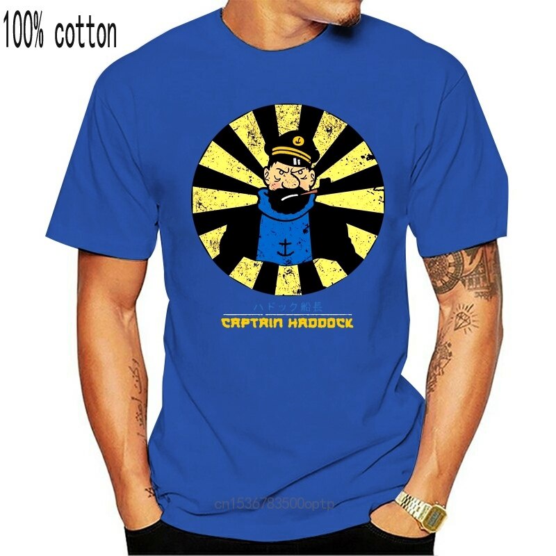 New Captain Haddock Retro Japanese Tintin T shirt tin tin tin snowy dog ...