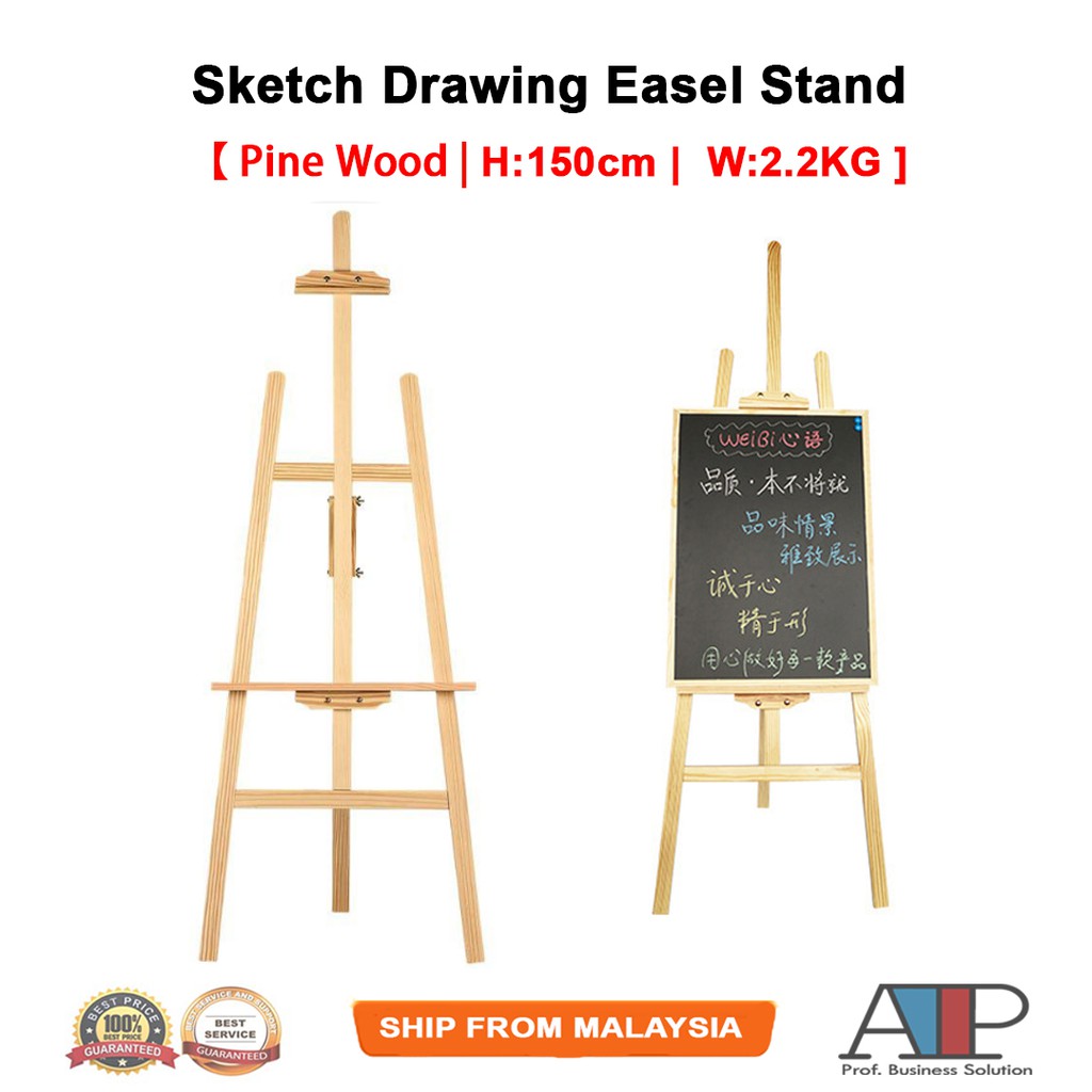 Holder Pine Wood Art Sketch Drawing Easel Stand Poster | Shopee Malaysia