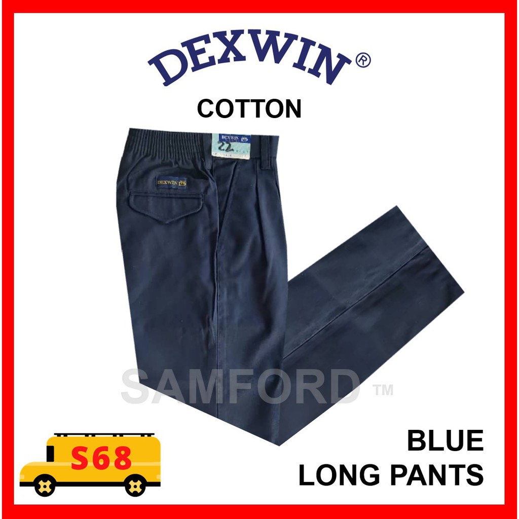 [Ready Stock] Dexwin Blue / Navy Long Pants Sekolah Rendah Seluar Biru ...