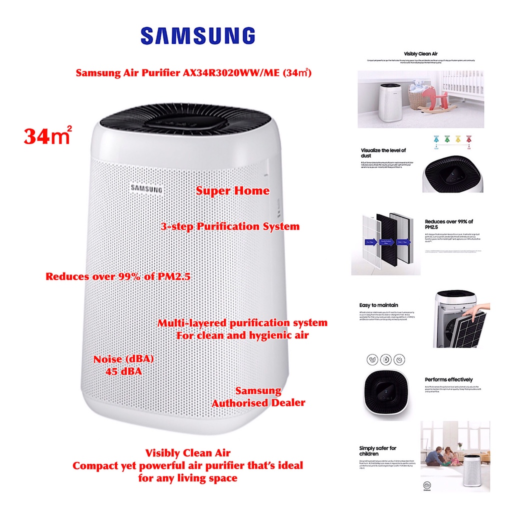 Samsung air purifier deals ax34r3020ww