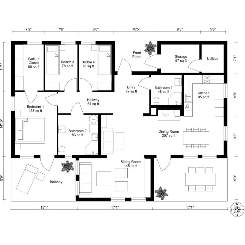 Layout Plan 2D Design Autocad | Shopee Malaysia