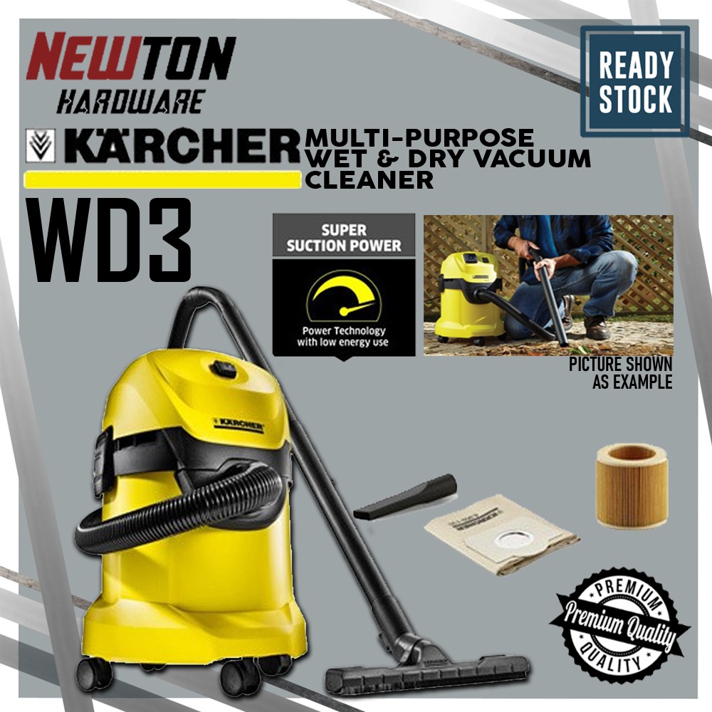 Karcher WD3 Wet & Dry Multipurpose Vacuum Cleaner (1000W/17L)