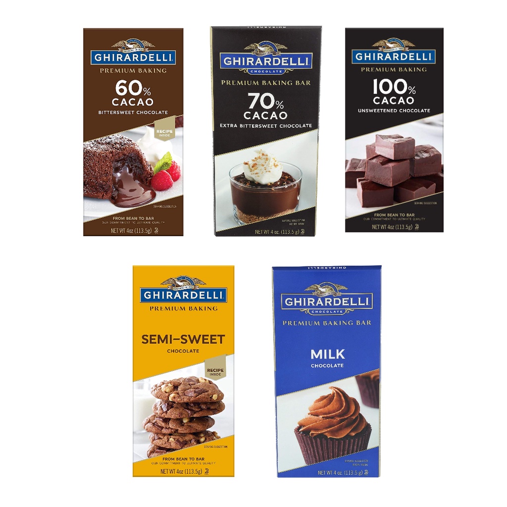 Ghirardelli Premium Baking [60 Cacao / 70 Cacao / 100 Cacao / Semi