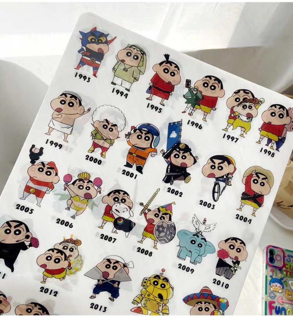 Cute crayon Shinchan cartoon folder A4 single L-clip data sorting file ...