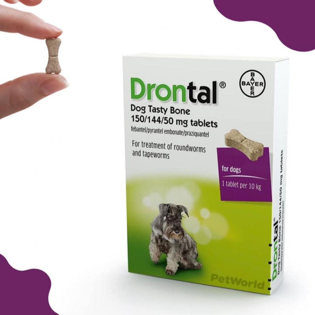 Drontal Dog Worm Medicine Plus Tasty Bone Shopee Malaysia