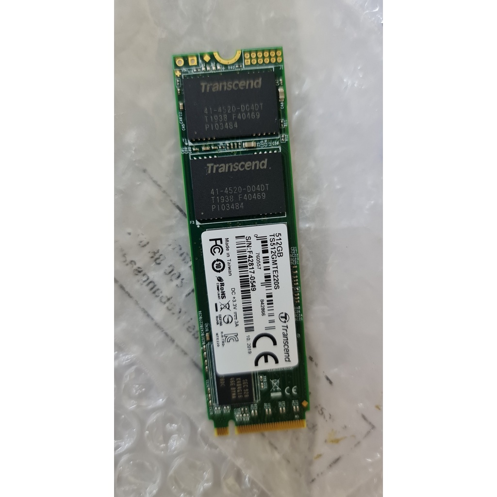 Transcend 512GB NVMe PCIe Gen3 x4 M.2 220s SSD TS512GMTE220S MTE220S ...