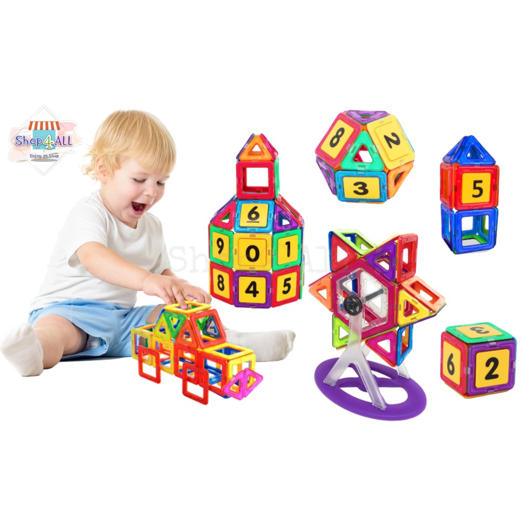 Magic Magnetic Building Block (磁力片）- Educational Construction Stacking ...