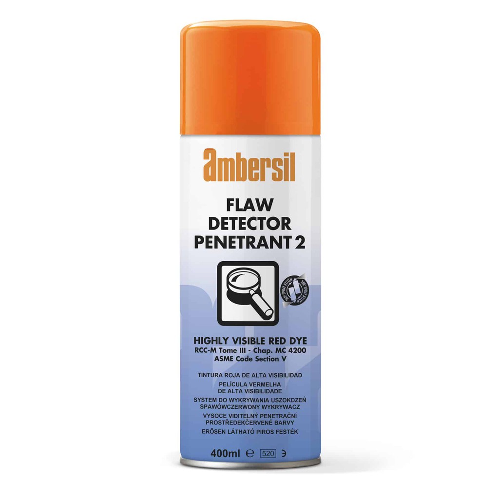 AMBERSIL Flaw Detector Penetrant 2 – Barwny penetrant do identyfikacji wady
