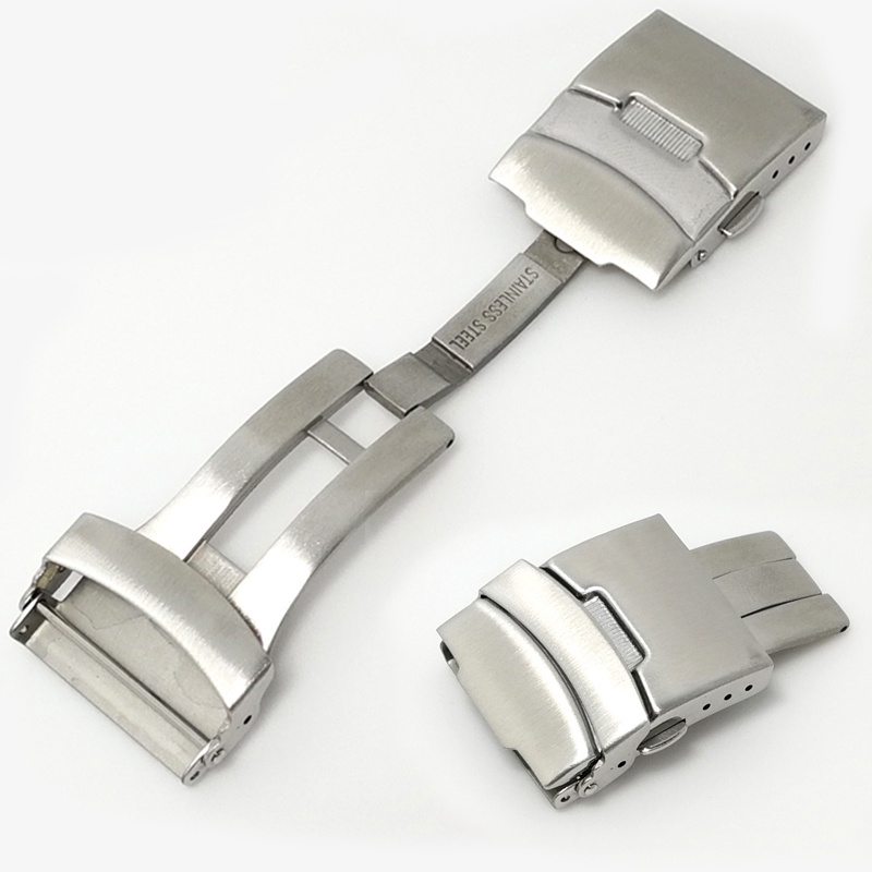 Watch Strap Buckle 18mm 20mm 22mm 24mm Stainless Steel Clasp Lock Watch