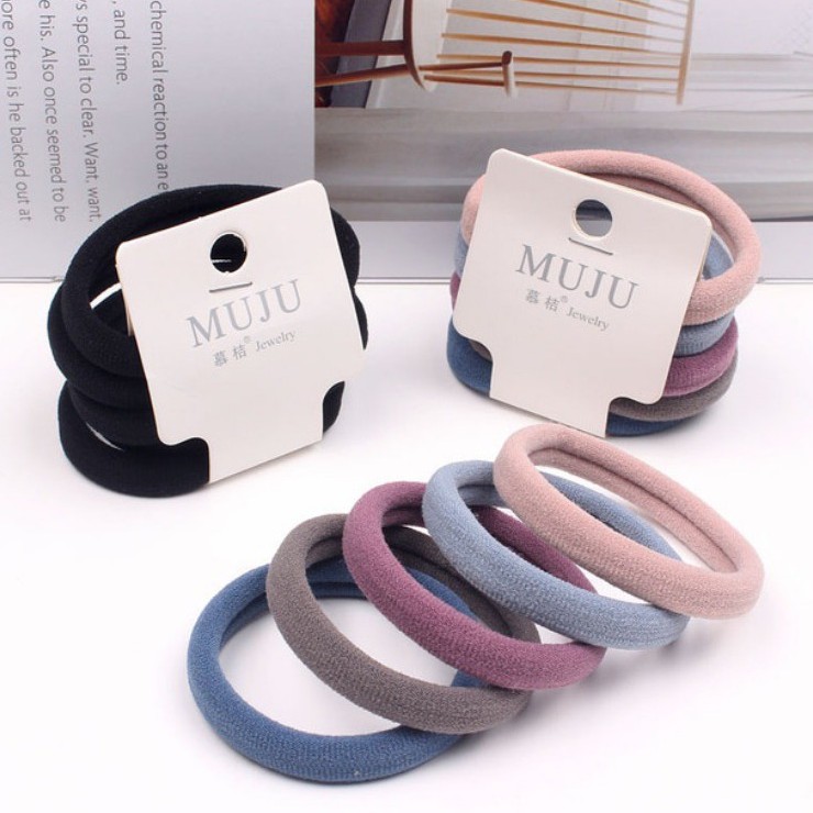 (READY STOCK) Korean Colorful Ladies Elastic Hair Rope Ring Hairband ...