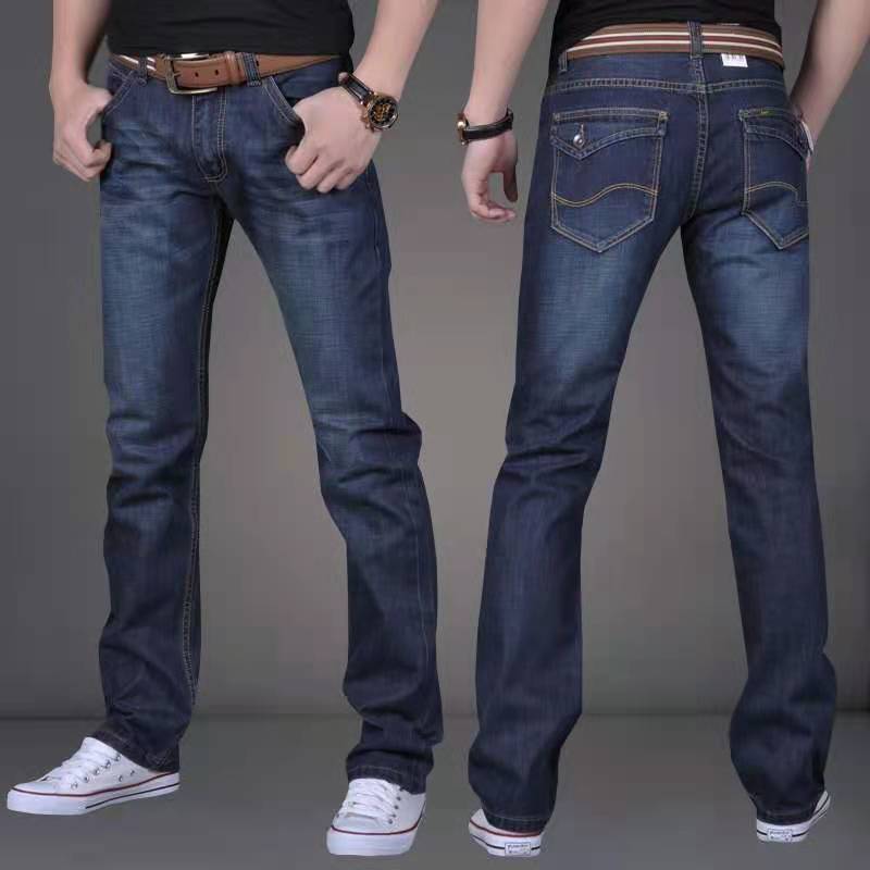 READY STOCK Men Denim Jeans Classic Long Pants Smart Casual Pant Plus