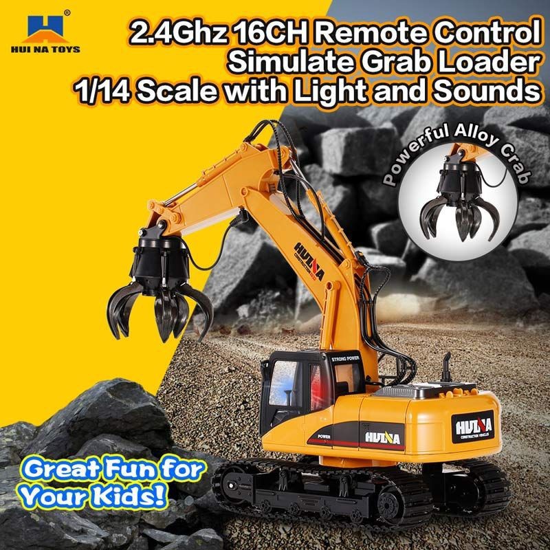 HUINA hui na Remote Control RC Construction Excavator Truck loader ...