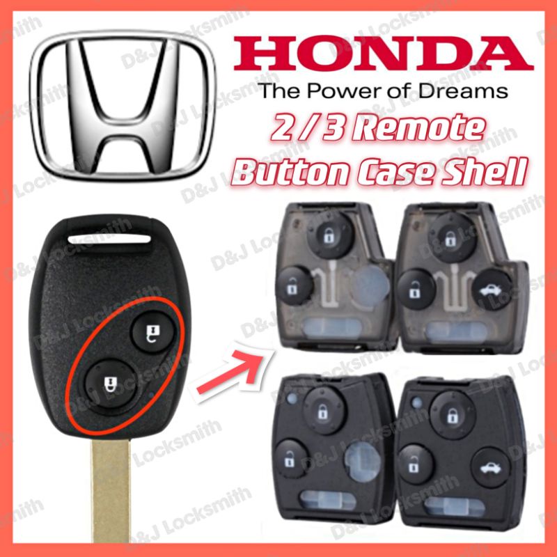 Honda Car Key Remote Button Case Shell 2 / 3 buttons JAZZ CITY CRV