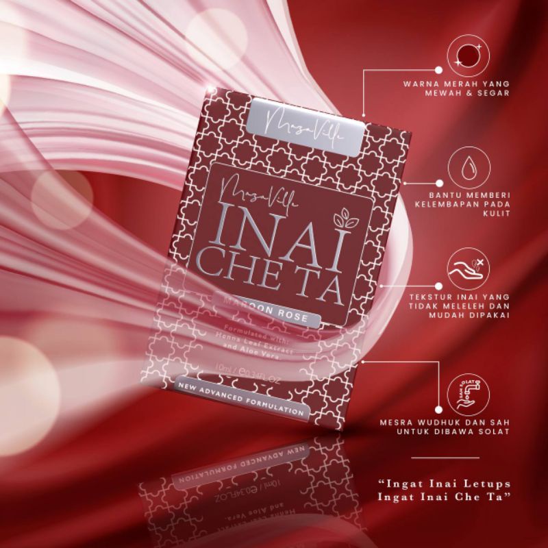 INAI CHE TA 💅💯 ORIGINAL - Maroon Rose 🌹(READY STOCK 🔥🔥 with freegift ...