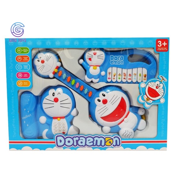 3IN1 DORAEMON PLAYSET Musical Play Set with Keyboard, Guitar and Mobile ...