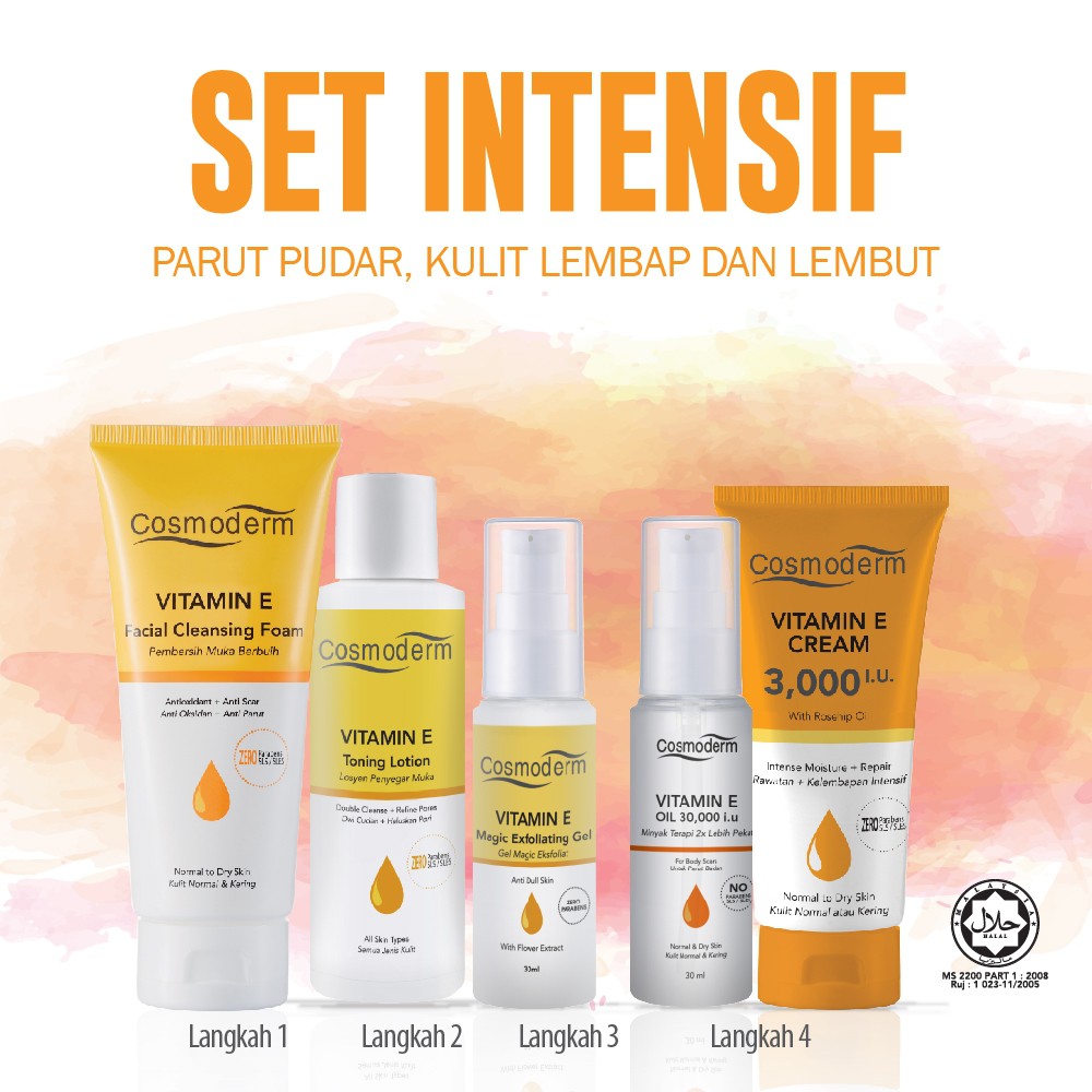 [FREE GIFT] Cosmoderm Vitamin E Scar Healing Intensive Set | Shopee ...