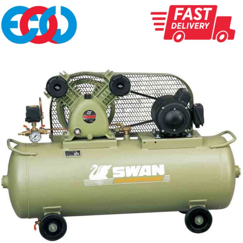 SWAN SVP-202 AIR COMPRESSOR 2hp 8Bar 240v 85lit C/W JKKP MADE IN TAIWAN ...