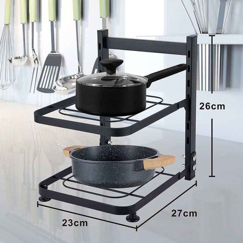 Multi-layer adjustable Adjustable Pan Rack Organizer Stainless Steel ...
