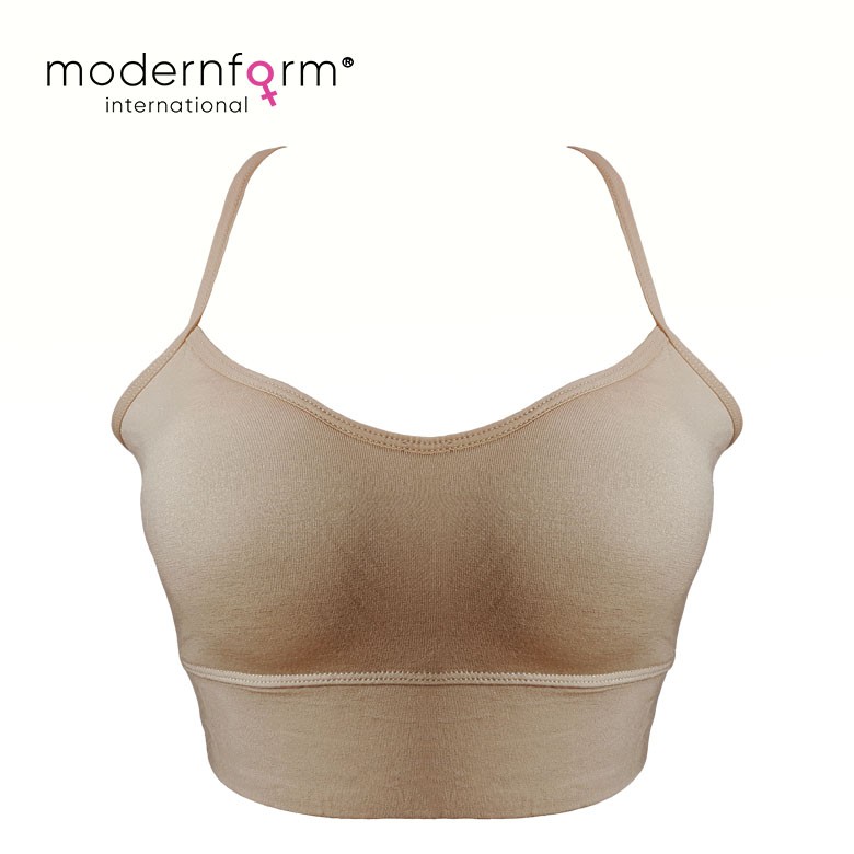 Modernform Camisole Top with Built in Padded Bra Cotton CrossBack Design  Comfortable (M482)