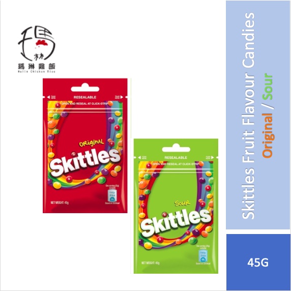 Skittles Fruit Flavour Candies - Original / Sour (45g) | Shopee Malaysia