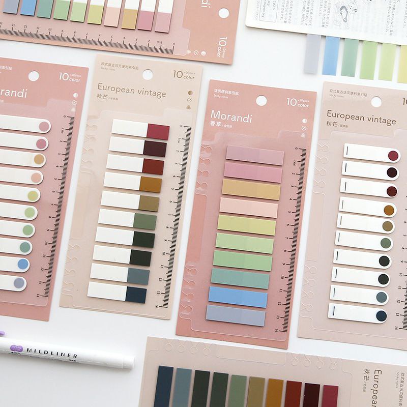 Ready Stock bookmark / post it notobook / sticky note morandi colour ...