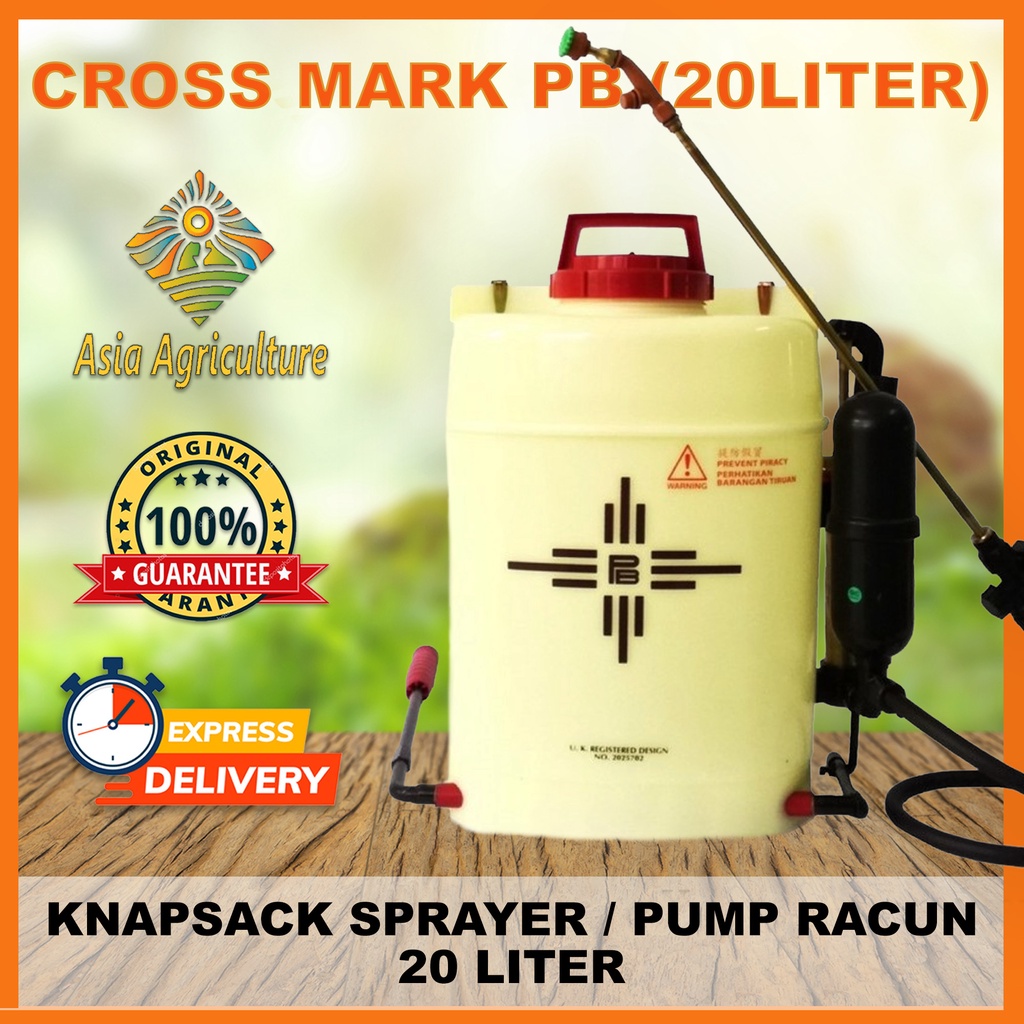 ASIA AGRICULTURE CROSS MARK PB 20LITER KNACK SPRAYER PAM RACUN | Shopee ...