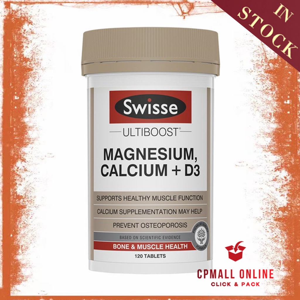 [Expiry date 05/2026] Swisse 钙镁锌 Ultiboost Magnesium Calcium + D3 120